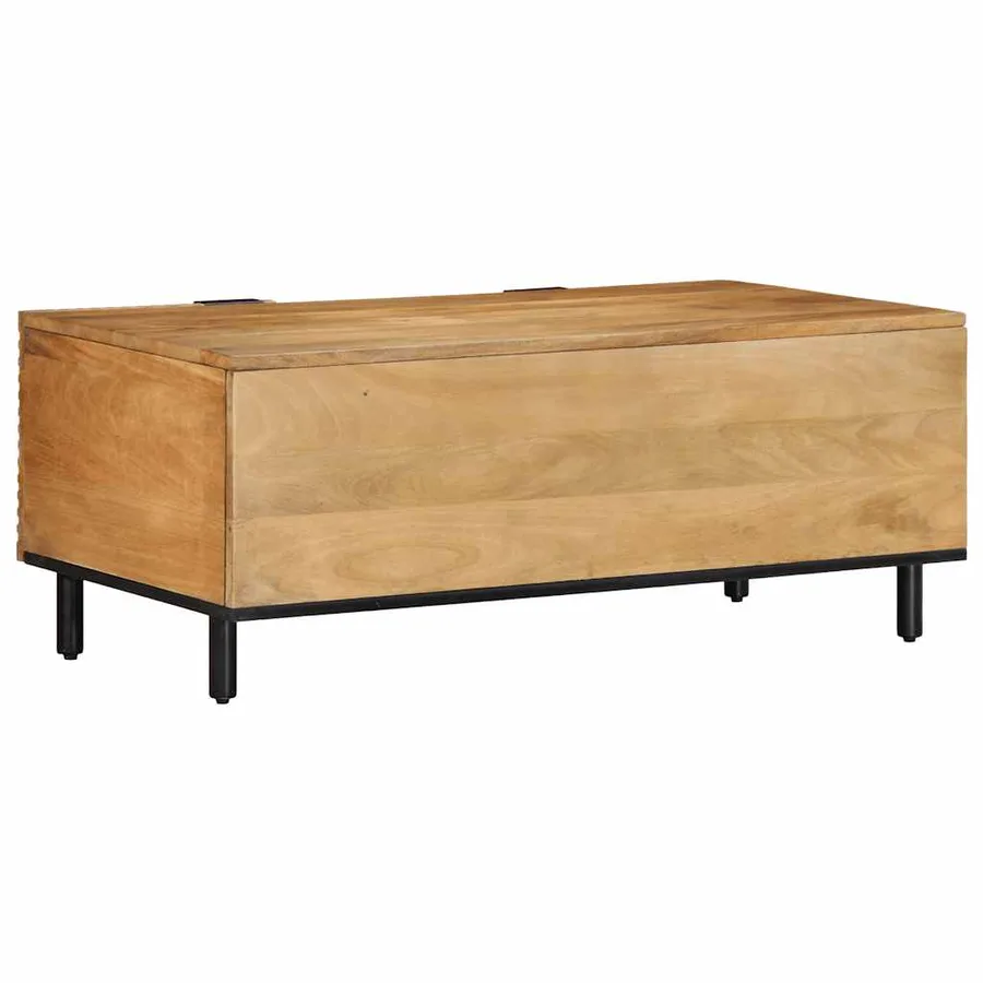 Table basse marron 100x54x40 cm bois massif de manguier - 5