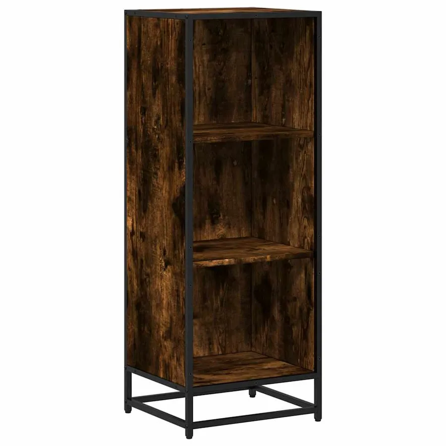 Bibliothèque chêne fumé 40x35x107,5 cm bois d'ingénierie - 2