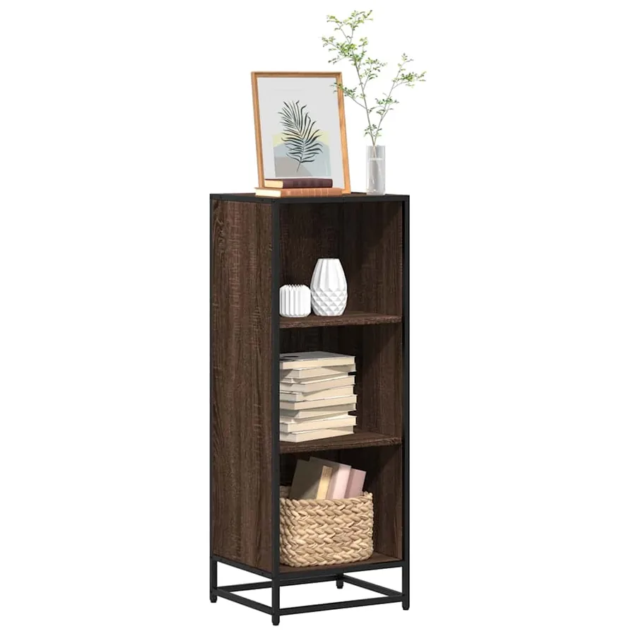 Bibliothèque chêne marron 40x35x107,5 cm bois d'ingénierie