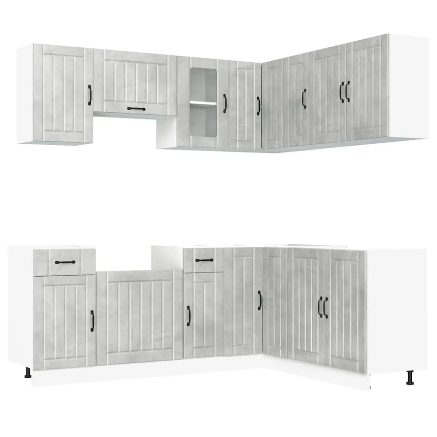 Ensemble d'armoires de cuisine 11 pcs Kalmar bois d'ingénierie - 2