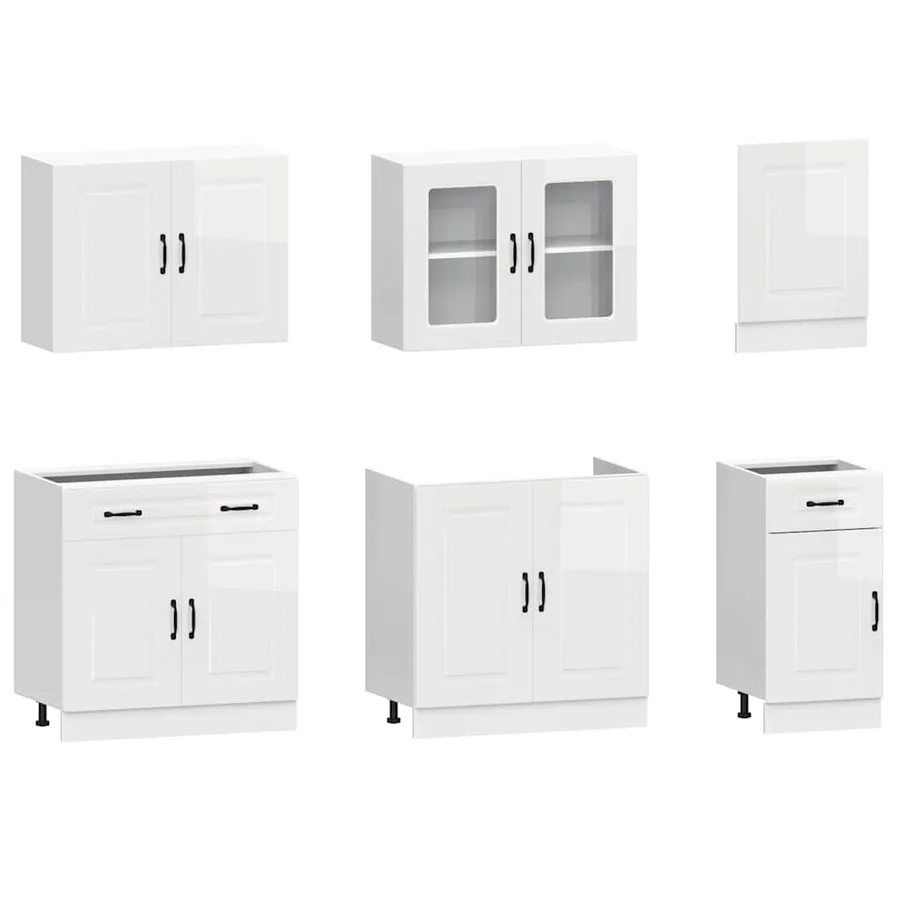 Ensemble d'armoires de cuisine 7 pcs Kalmar bois d'ingénierie - 4