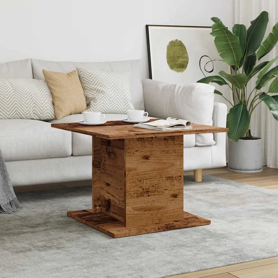 Table basse vieux bois 55,5x55,5x40 cm bois d'ingénierie - 3