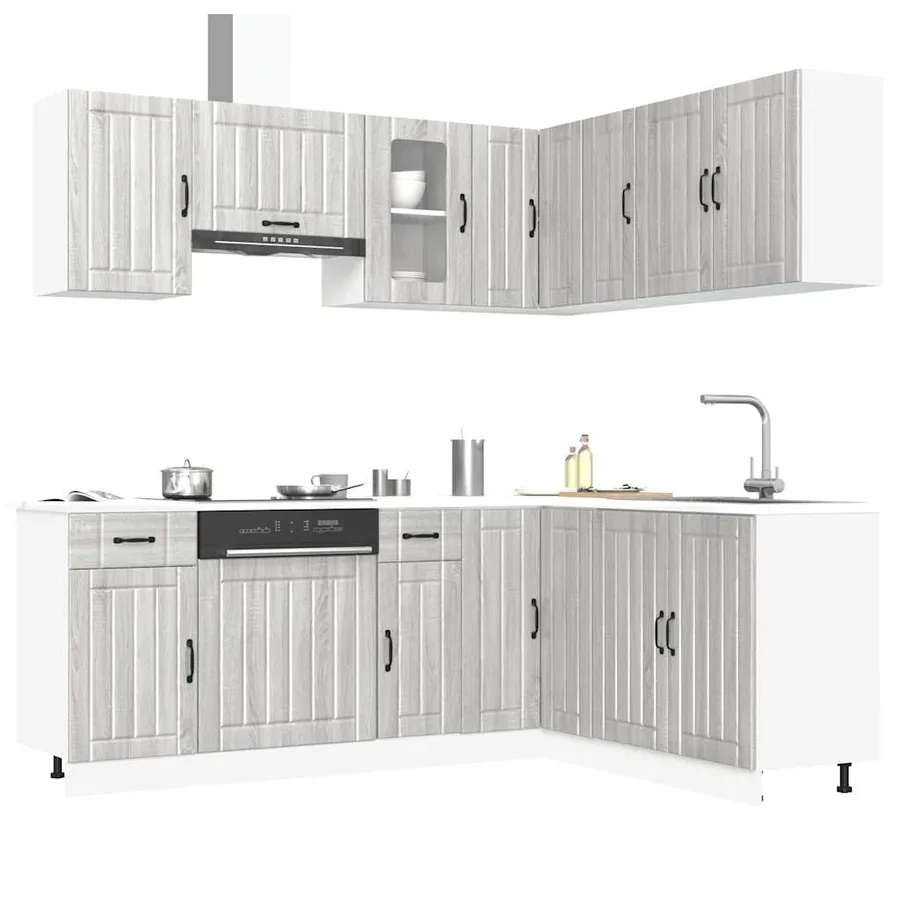 Ensemble d'armoires de cuisine 11 pcs Kalmar bois d'ingénierie