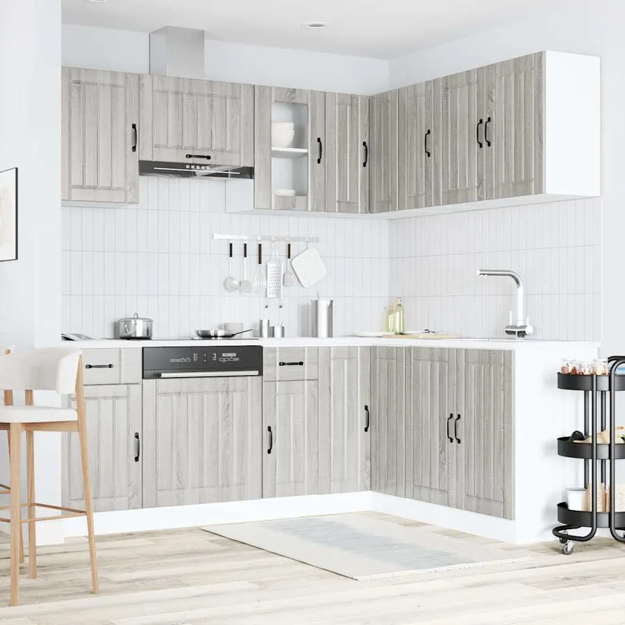 Ensemble d'armoires de cuisine 11 pcs Kalmar bois d'ingénierie - 3