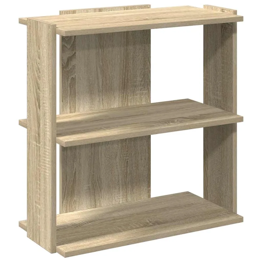 Bibliothèque à 3 niveaux chêne sonoma 60x30x60 cm - 2