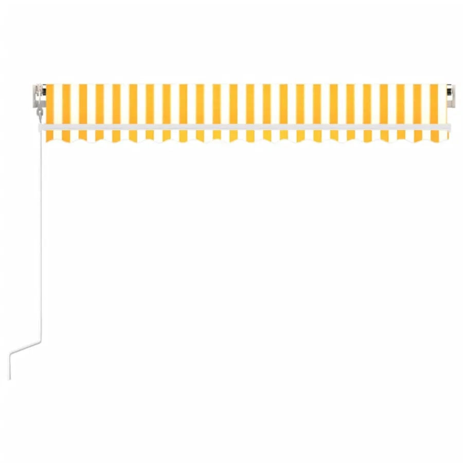 Auvent rétractable automatique 450x300 cm Jaune et blanc - 3