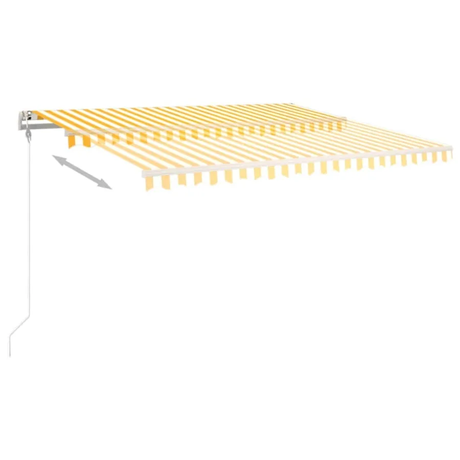 Auvent rétractable automatique 450x300 cm Jaune et blanc - 4