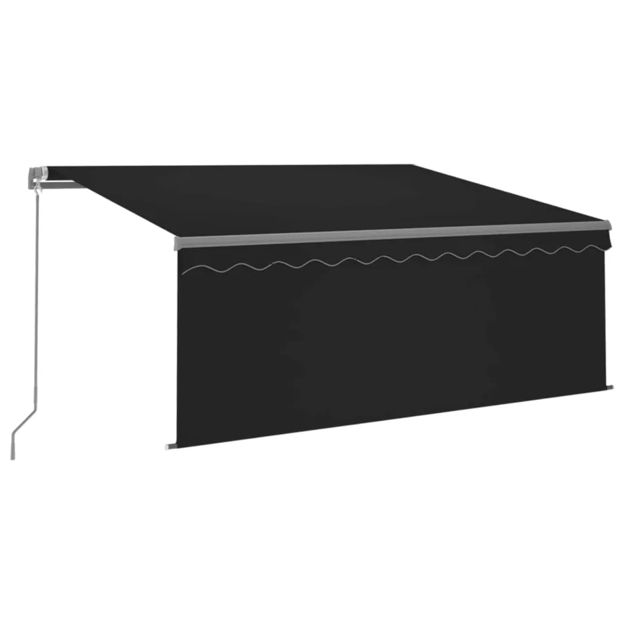 Auvent manuel rétractable avec store 3x2,5 m Anthracite - 2