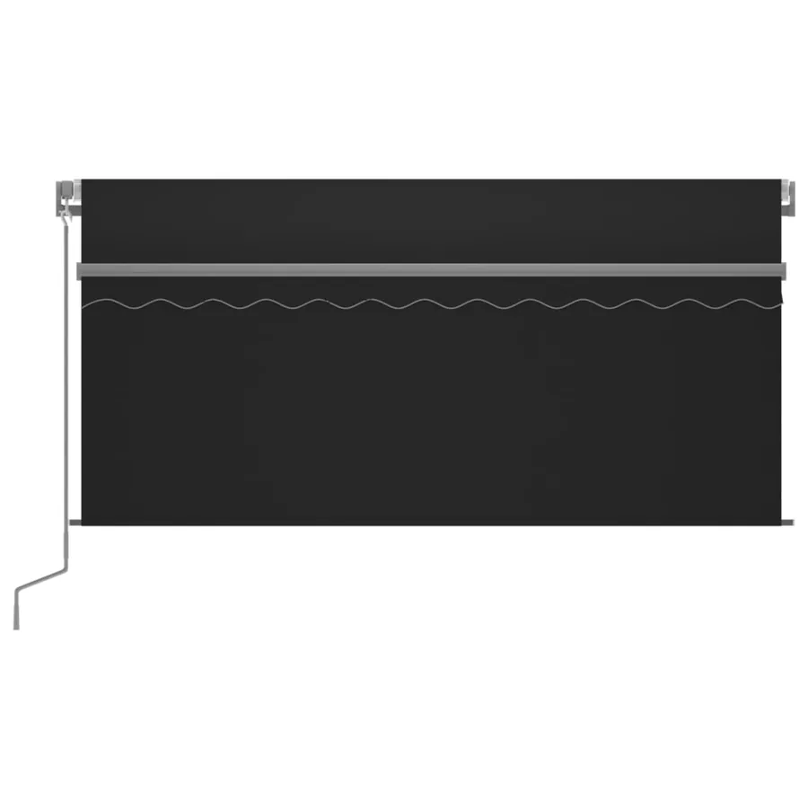 Auvent manuel rétractable avec store 3x2,5 m Anthracite - 3