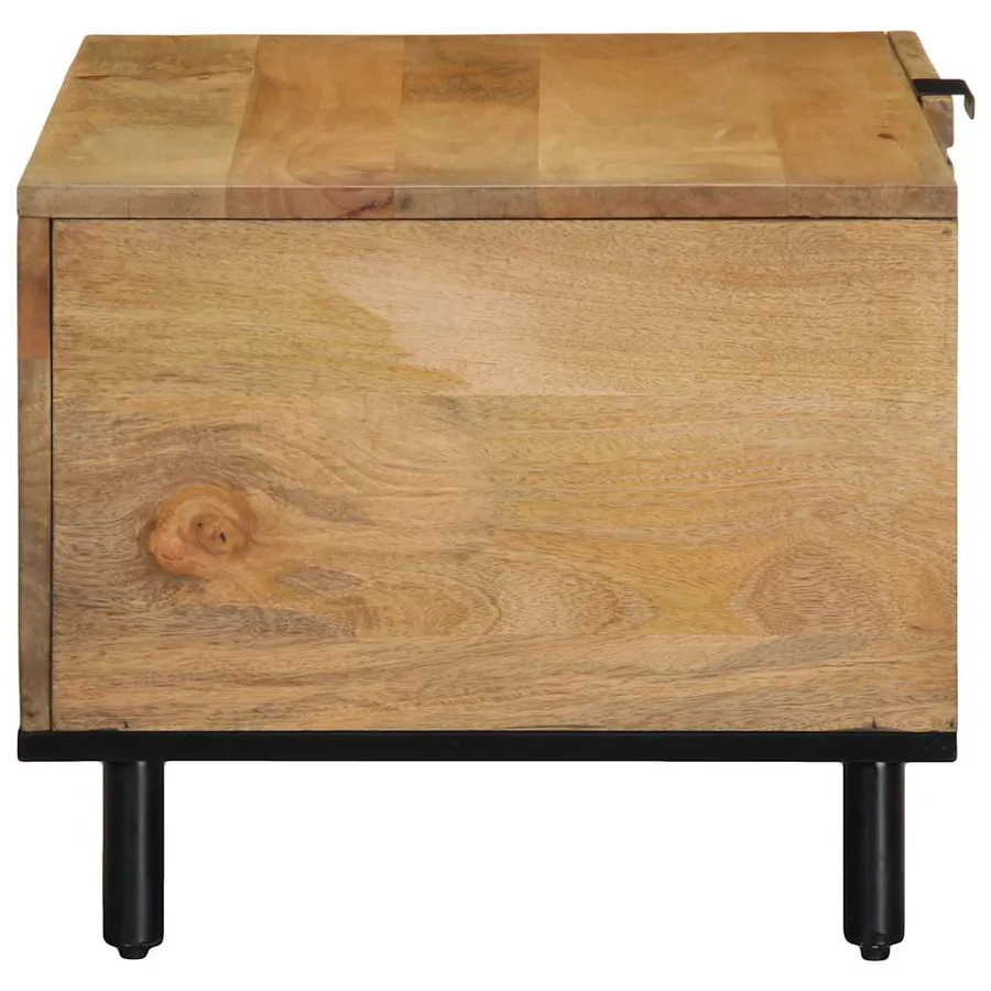 Table basse marron 80x50x40 cm bois de manguier massif - 4