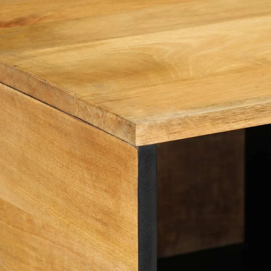 Table basse marron 80x50x40 cm bois de manguier massif - 6