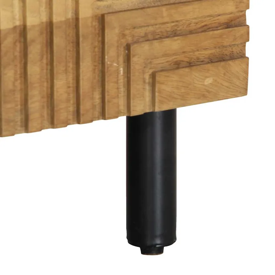 Table basse marron 80x50x40 cm bois de manguier massif - 8