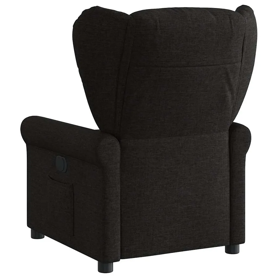 Fauteuil inclinable Noir Tissu - 5