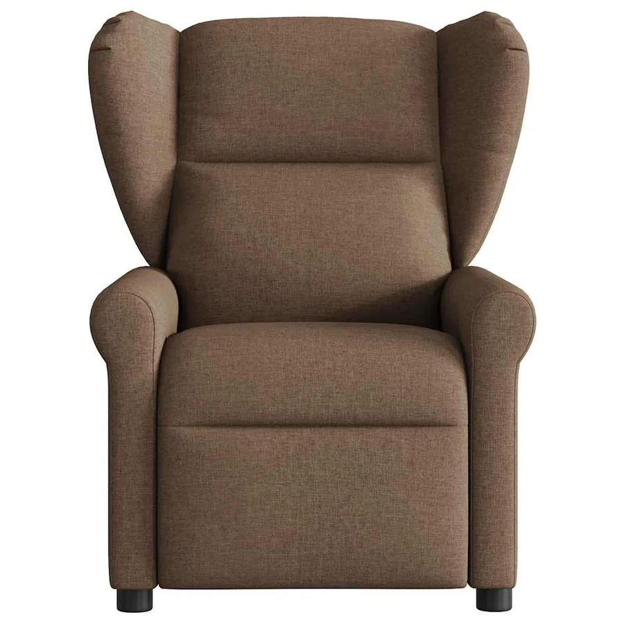 Fauteuil inclinable de massage électrique marron tissu - 4