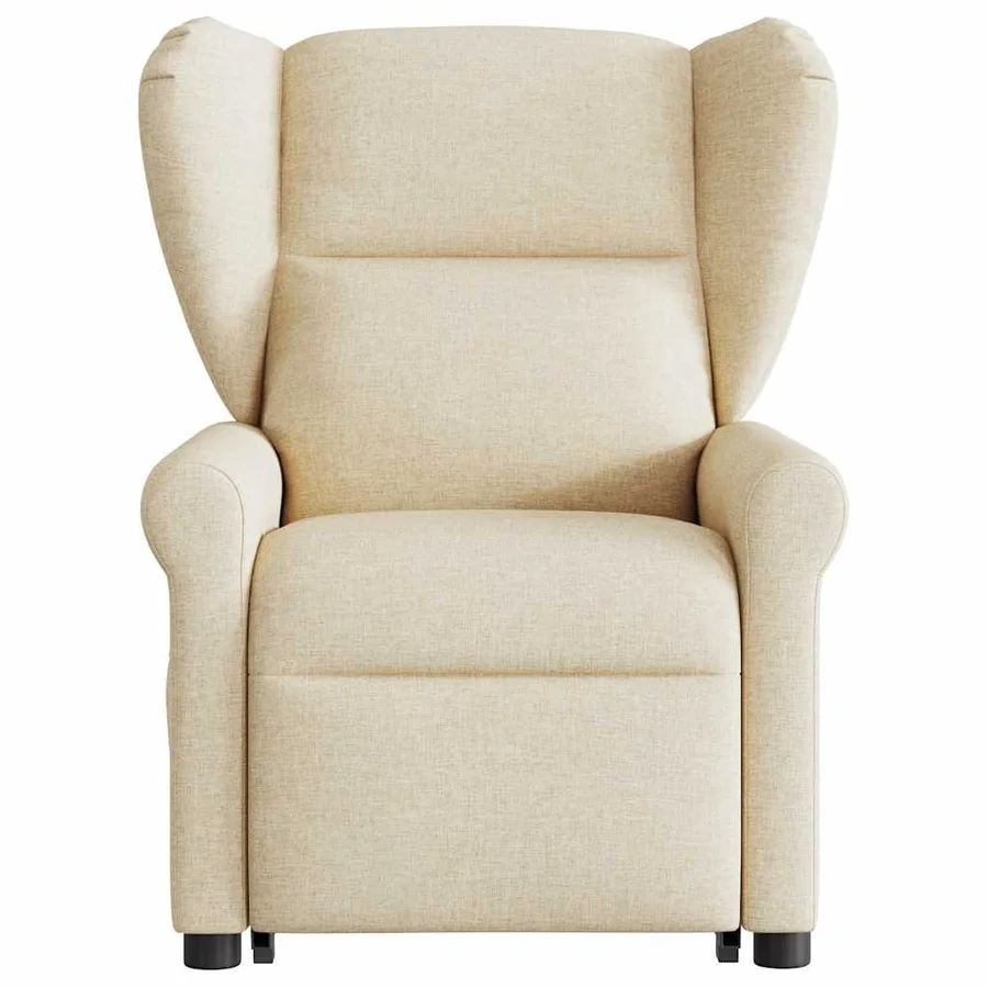 Fauteuil inclinable de massage électrique Crème Tissu - 4