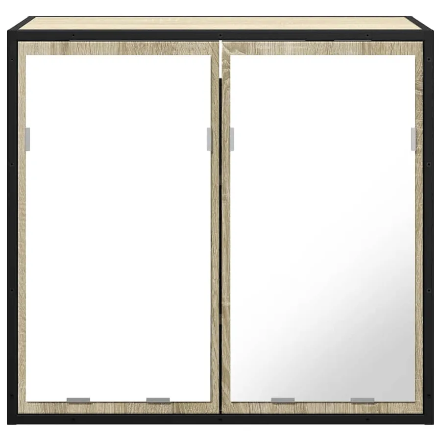 Armoire de salle de bain avec miroir Chêne Sonoma 65 x 20 x 60 cm Bois d'ingénierie - 5