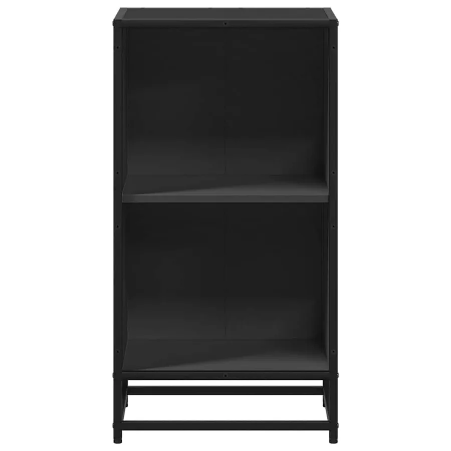 Bibliothèque noir 40x35x76 cm bois d'ingénierie - 4