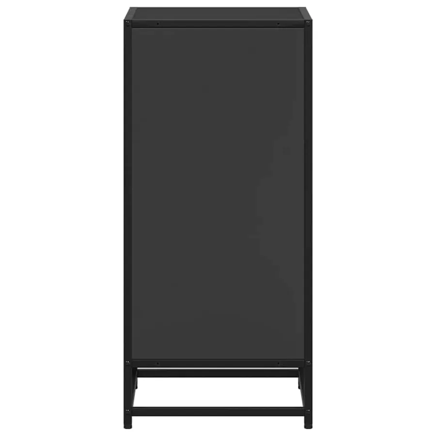 Bibliothèque noir 40x35x76 cm bois d'ingénierie - 5
