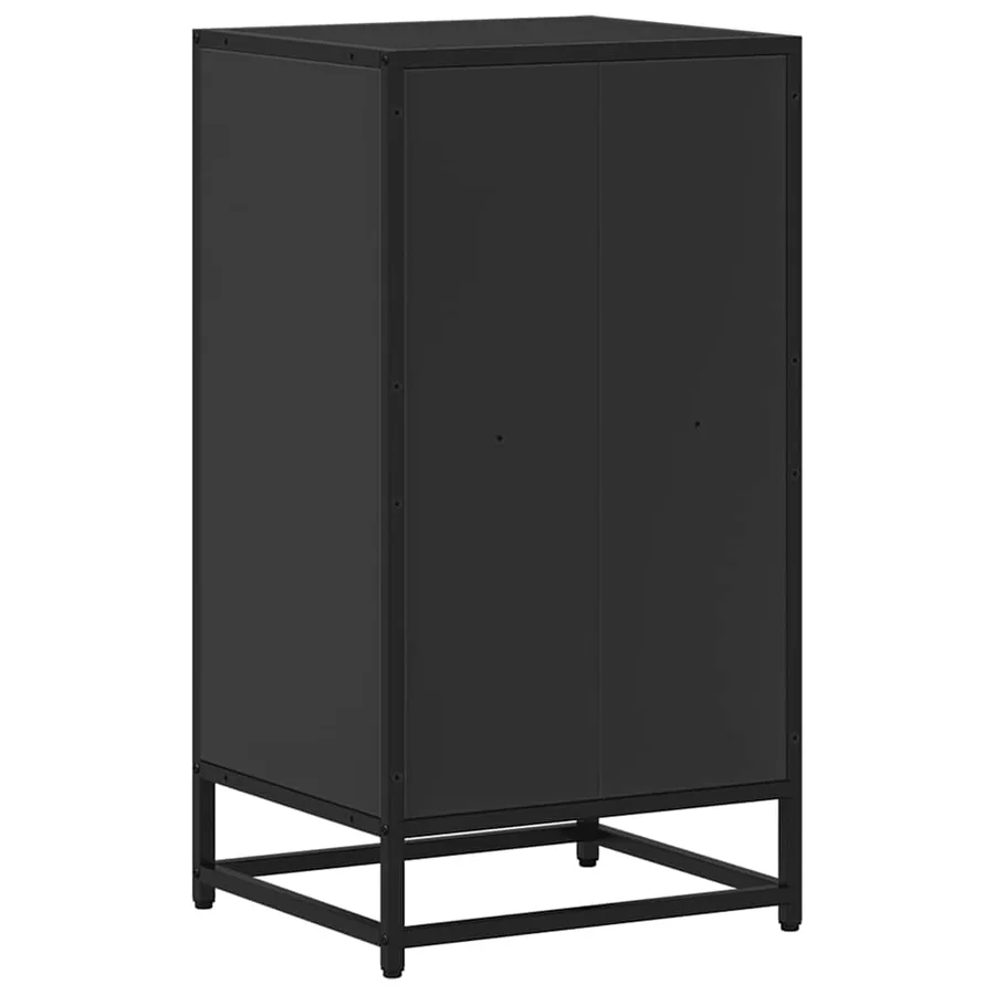 Bibliothèque noir 40x35x76 cm bois d'ingénierie - 6