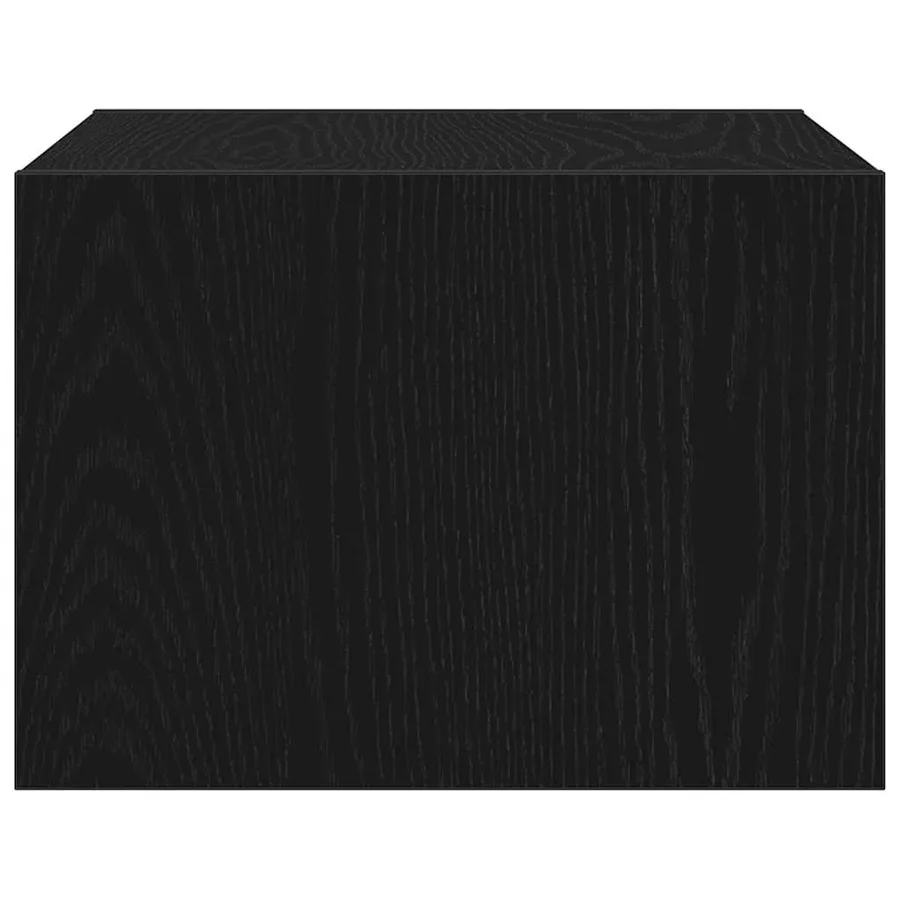 Tables de chevet murales avec lumières LED 2 pcs chêne noir - 8