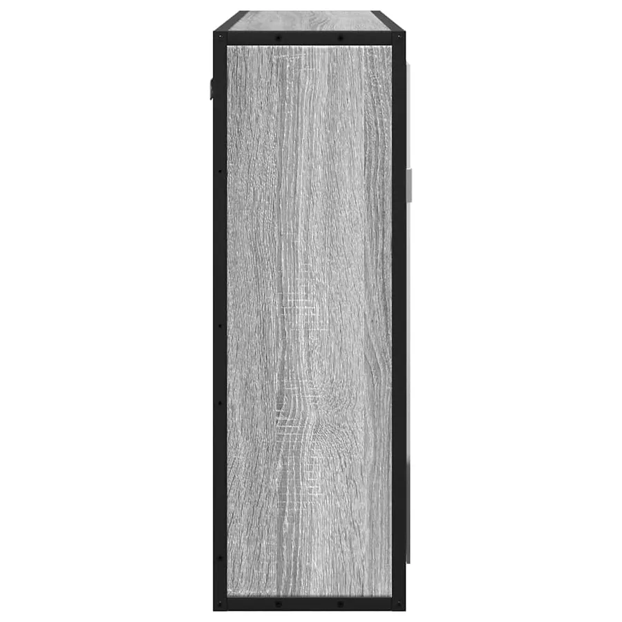 Armoire à miroir de salle de bain sonoma gris bois d’ingénierie - 6