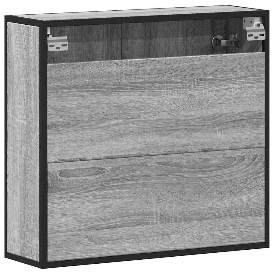 Armoire à miroir de salle de bain sonoma gris bois d’ingénierie - 7