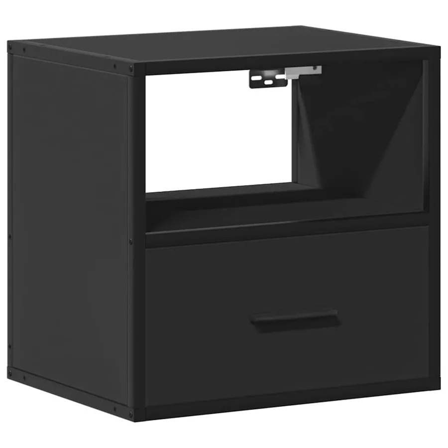 Tables de chevet murales 2 pcs noir 40x31x39,5 cm - 6
