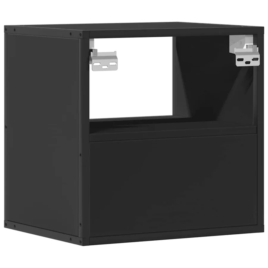 Tables de chevet murales 2 pcs noir 40x31x39,5 cm - 8