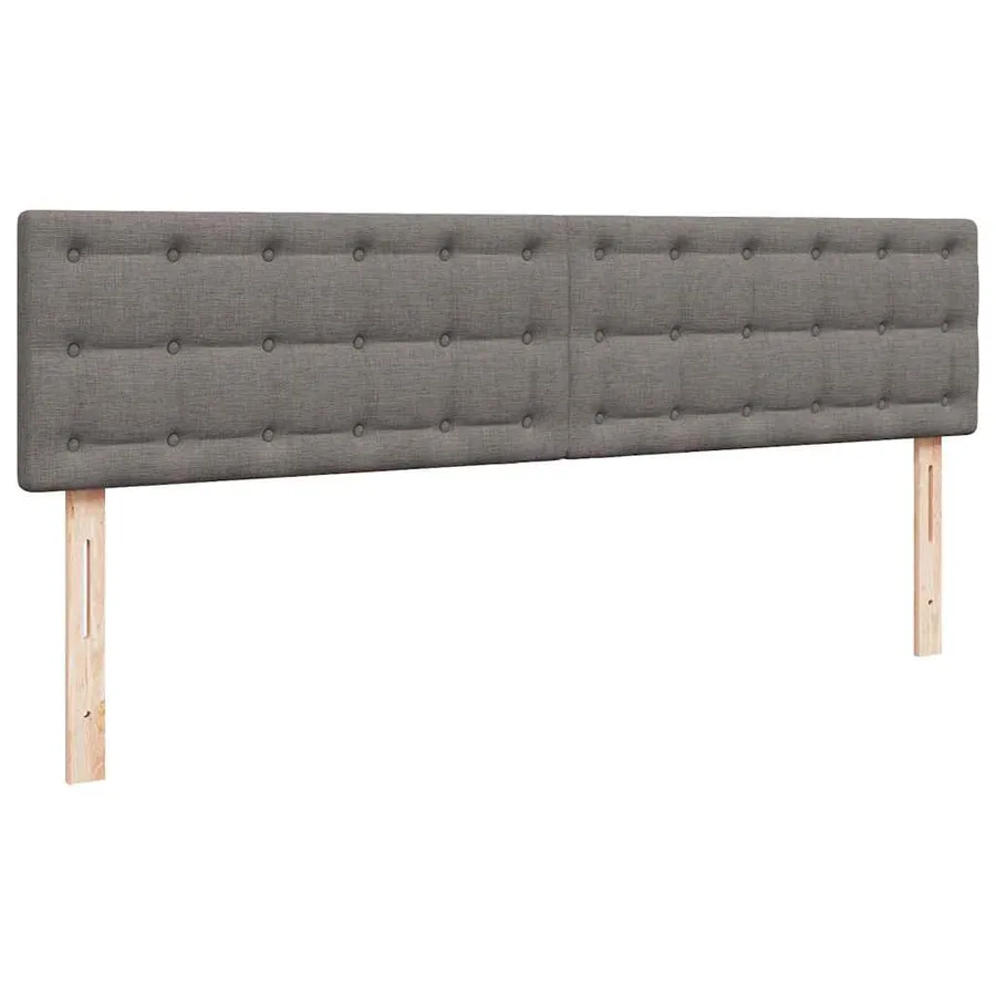 Cadre de lit ottoman avec matelas taupe 160x200 cm tissu - 9