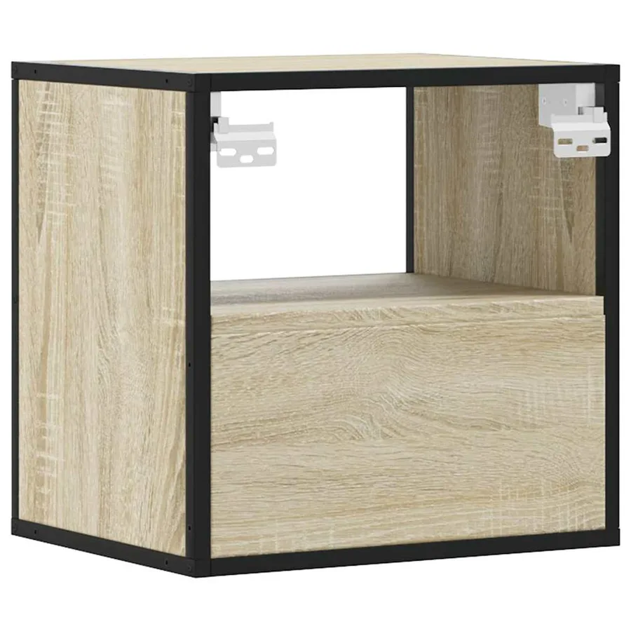 Tables de chevet murales 2 pcs chêne sonoma 40x31x39,5 cm - 8
