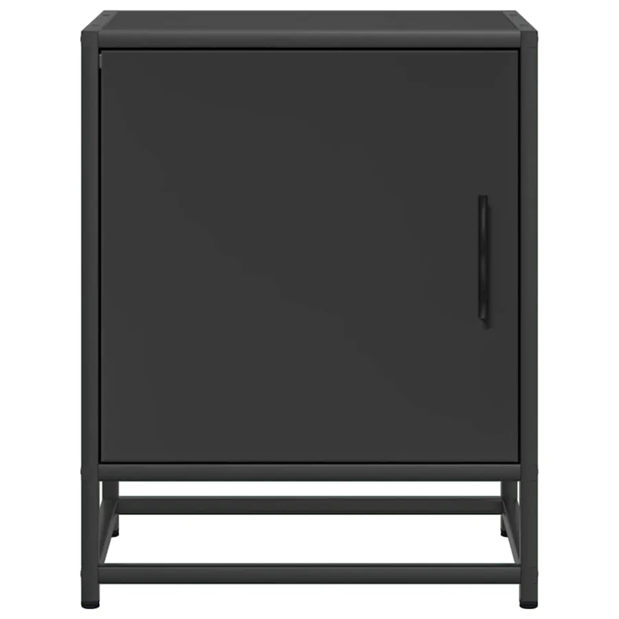 Table de chevet noir 40x31x50 cm bois d'ingénierie et métal - 5