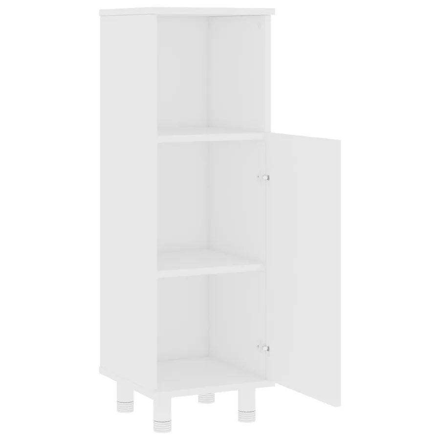 Armoire de salle de bain Blanc 30x30x95 cm Bois d'ingénierie - 4