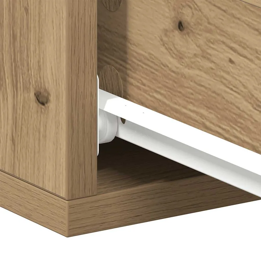 Table de chevet flottante chêne artisanal bois d'ingénierie - 10