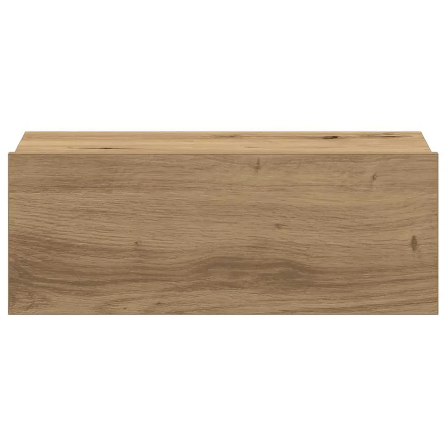 Table de chevet flottante chêne artisanal bois d'ingénierie - 6