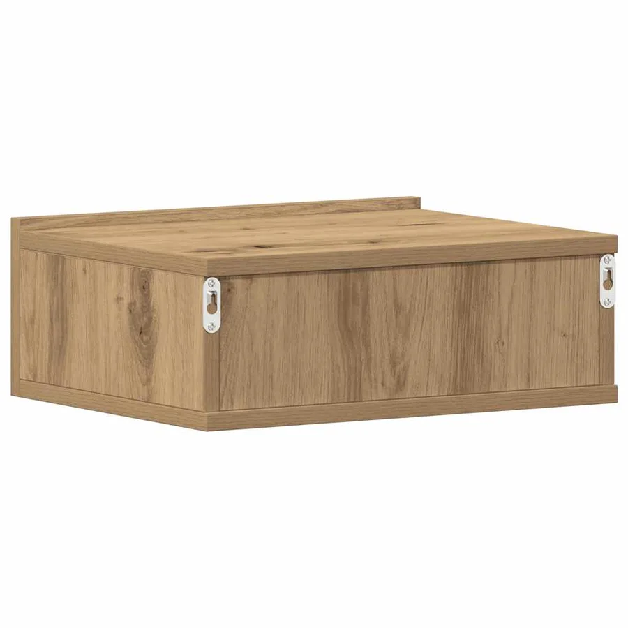 Table de chevet flottante chêne artisanal bois d'ingénierie - 8