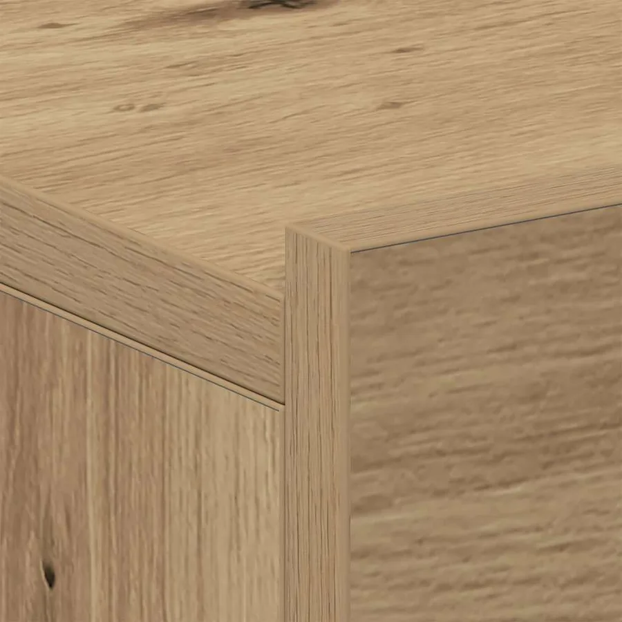 Table de chevet flottante chêne artisanal bois d'ingénierie - 9