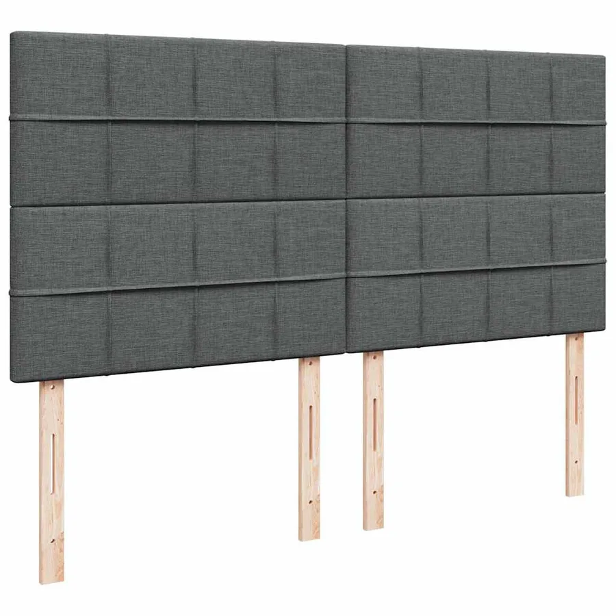 Cadre de lit ottoman avec matelas gris foncé 180x200 cm tissu - 9