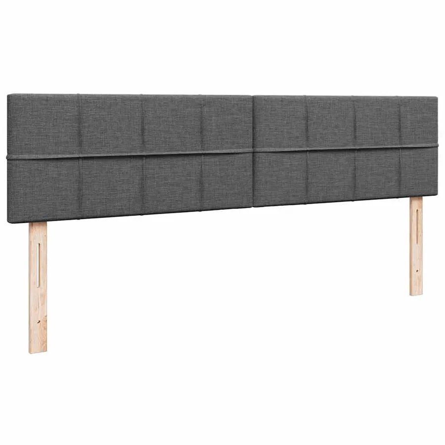 Lit ottoman avec matelas et LED Gris foncé 180x200 cm tissu - 10