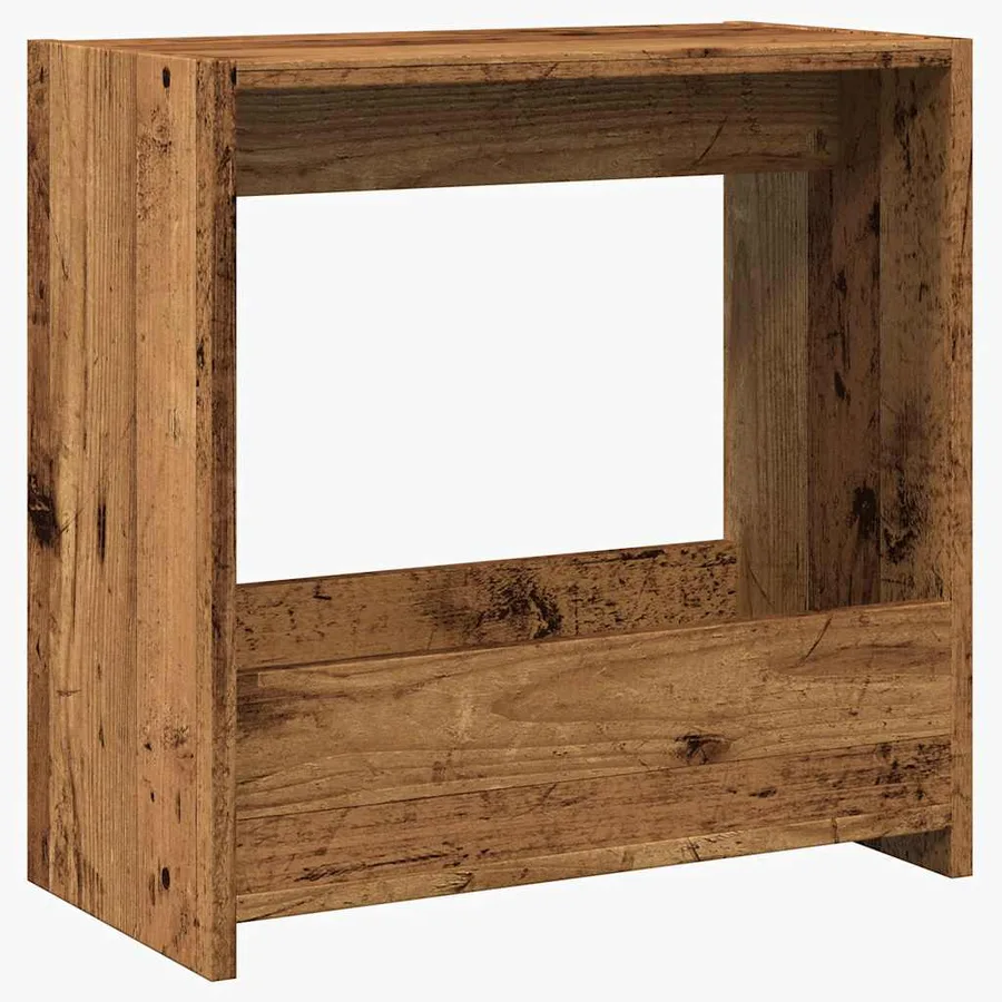 Table d'appoint vieux bois 50x26x50 cm bois d'ingénierie - 2
