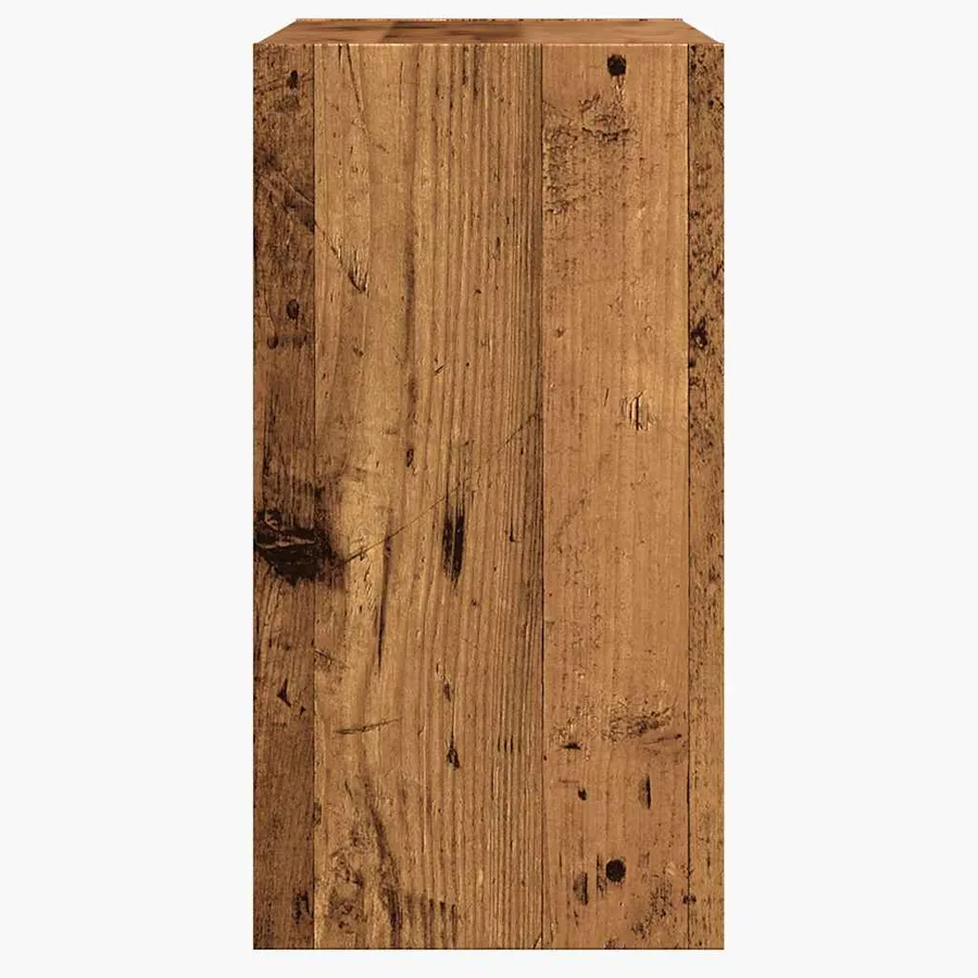 Table d'appoint vieux bois 50x26x50 cm bois d'ingénierie - 5