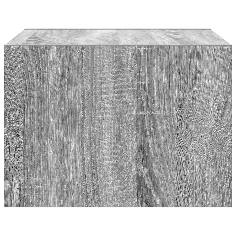 Table de chevet murale avec lumières LED sonoma gris - 8