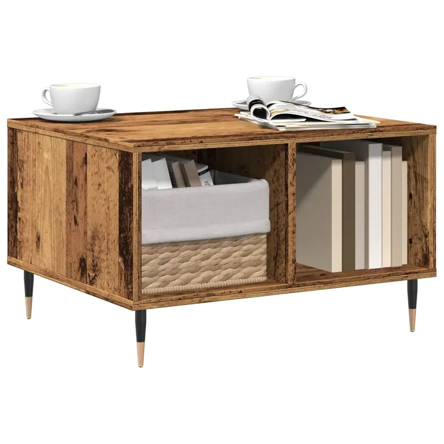 Table basse vieux bois 60x50x36,5 cm bois d'ingénierie - 3