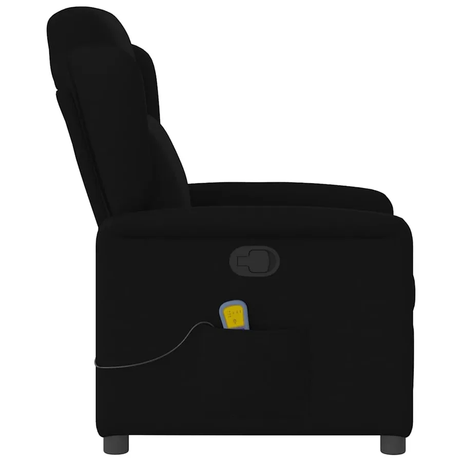 Fauteuil de massage inclinable Noir Tissu - 4