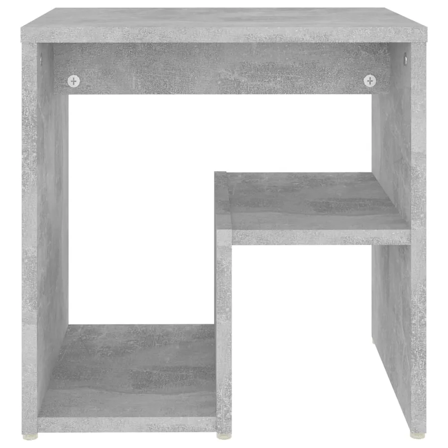 Table de chevet gris béton 40x30x40 cm bois d'ingénierie - 3