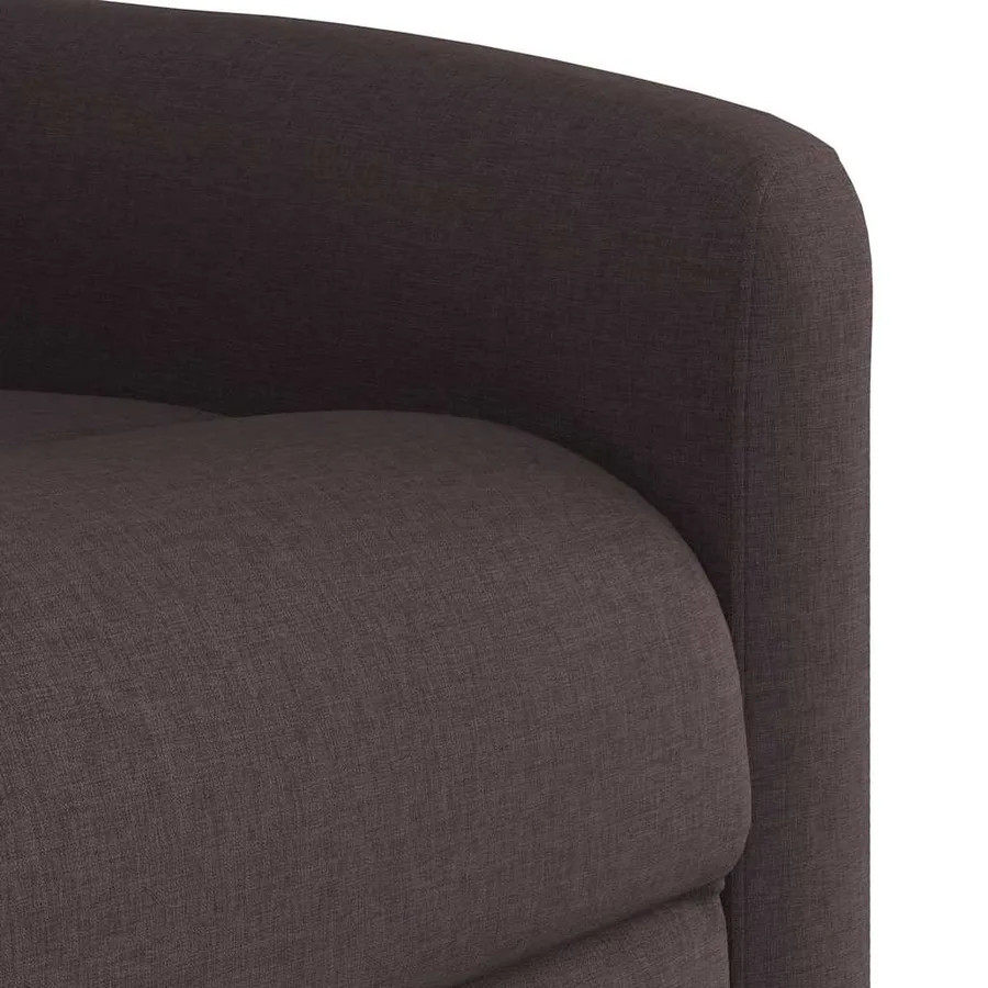 Fauteuil de massage inclinable électrique Marron foncé Tissu - 11