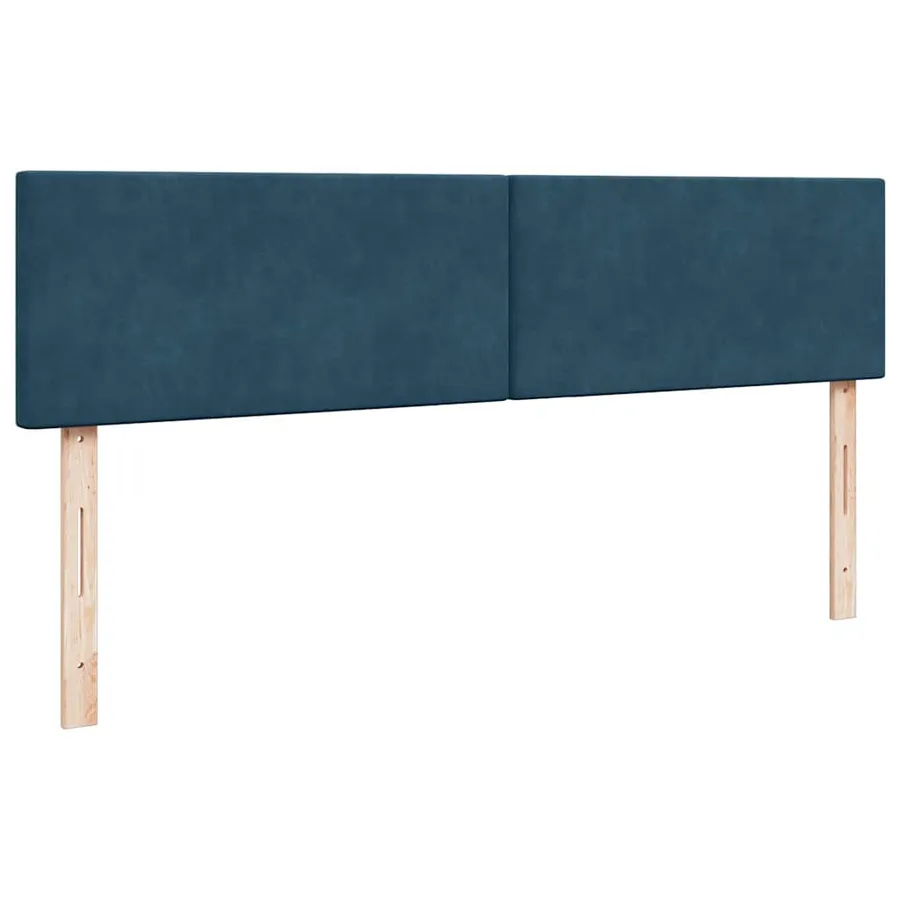 Cadre de lit ottoman avec matelas bleu foncé 180x200 cm velours - 8
