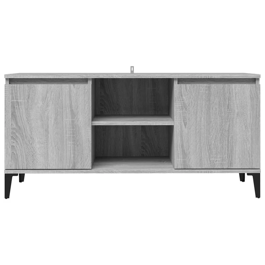 Meuble TV avec pieds en métal Sonoma gris 103,5x35x50 cm - 6