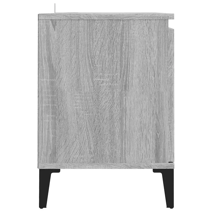 Meuble TV avec pieds en métal Sonoma gris 103,5x35x50 cm - 7