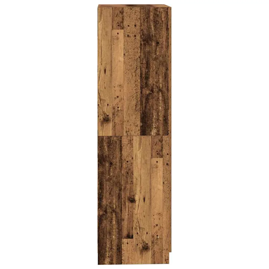Garde-robe vieux bois 80x52x180 cm bois d'ingénierie - 5