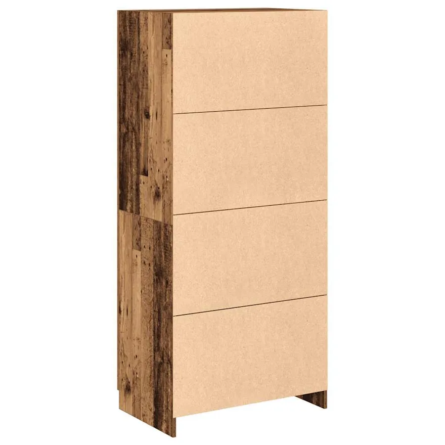 Garde-robe vieux bois 80x52x180 cm bois d'ingénierie - 6